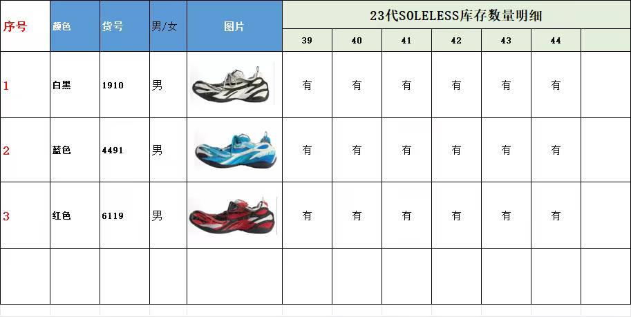 【 XA Batch】【9-17】【Balenciaga/PUMA】 23 尺码库存表 / Size stock chart 14